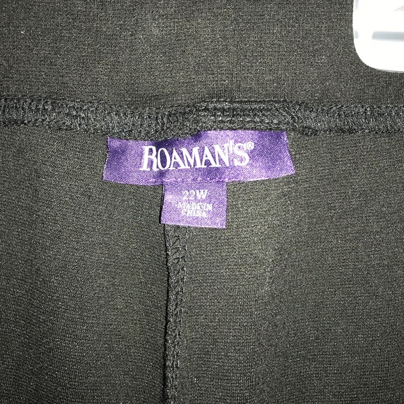 Women's Black Open Design Ankle Trim by Roaman's Size 22W - Picture 3 of 3